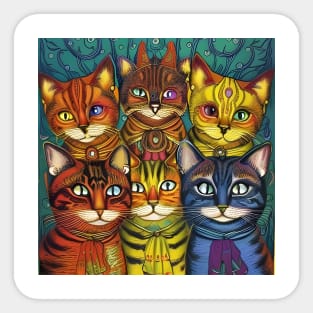 Crazy cats Sticker